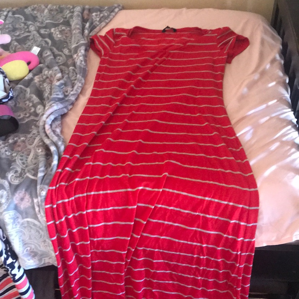 Red long dress